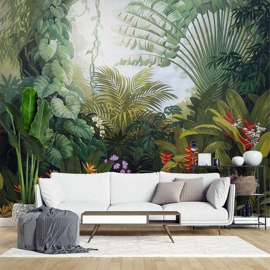 Lush Green Tropical paradise wallpaper